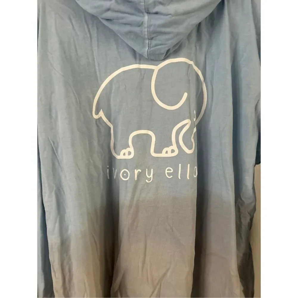 Ivory Ella Long Sleeve Hoody Light Blue Ombré